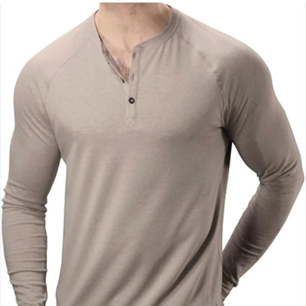 NWT New Kenneth Cole Men's 2 Way Stretch The Mobility Knit Shirt Henley